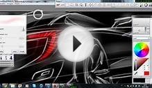 Car design sketch and quick rendering (sketchbook pro)